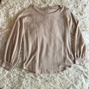 Beige Waffle Top